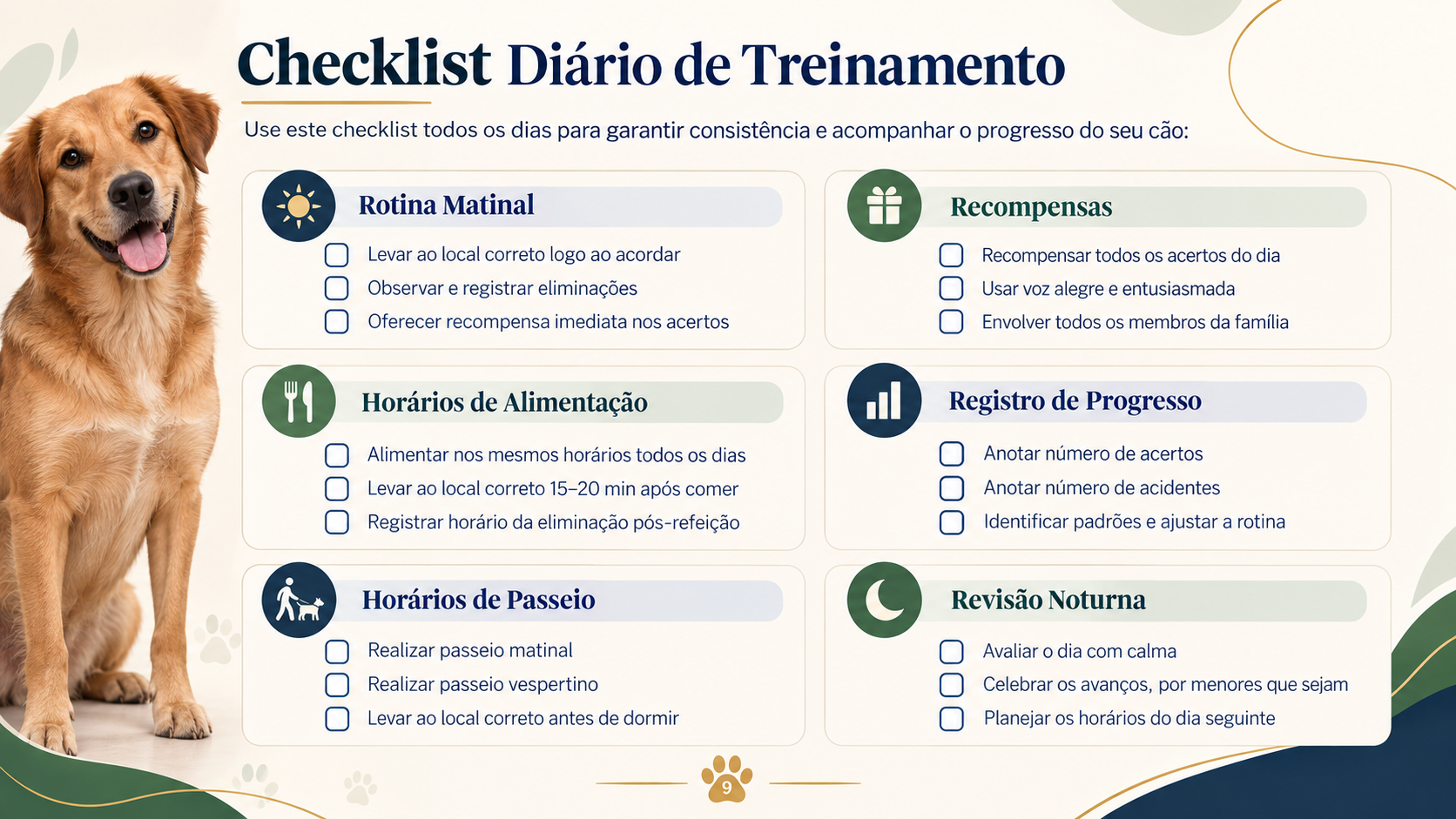 Página 14 — Checklist Diário de Treinamento